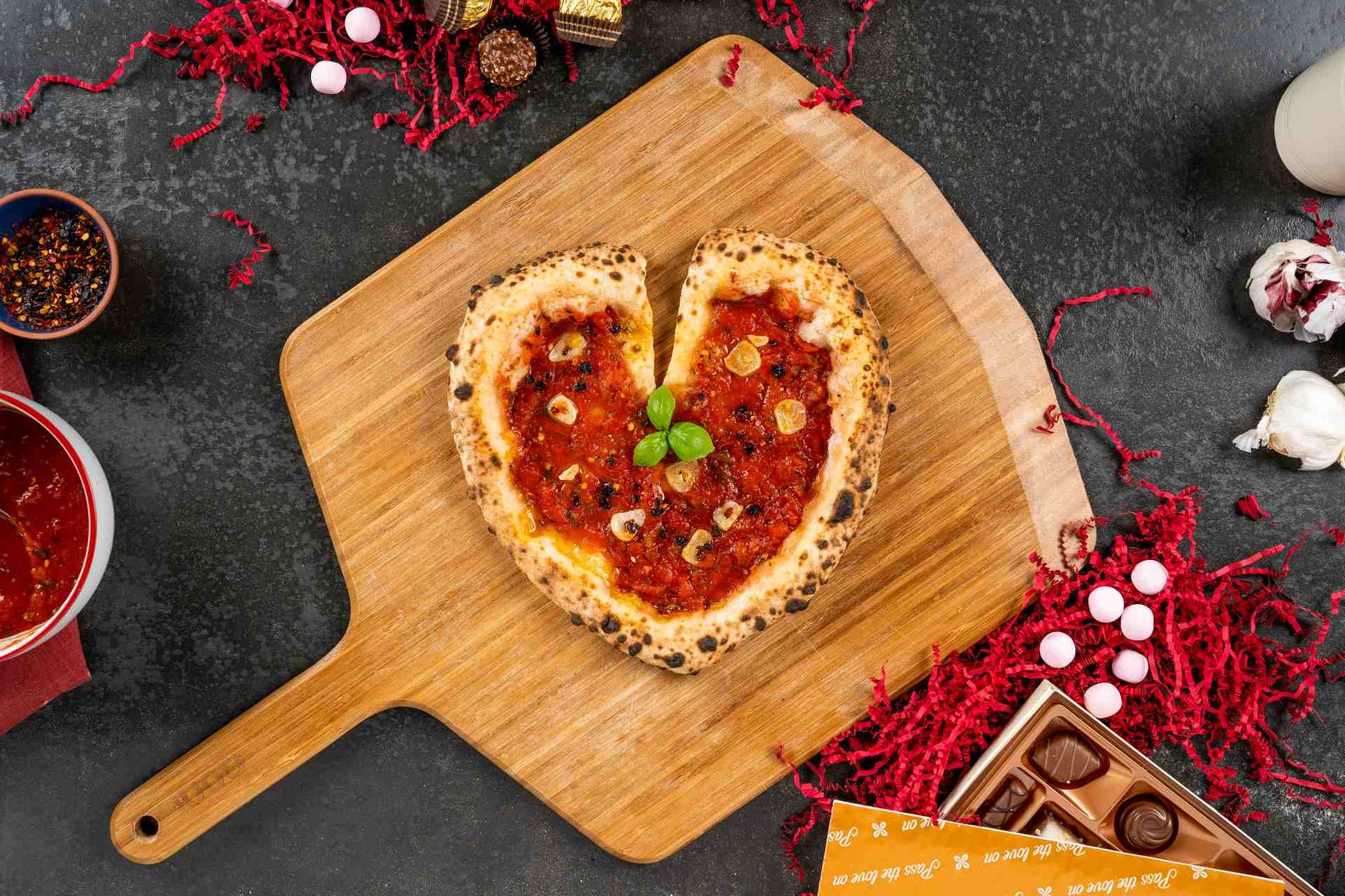 Pizza en cœur pour la Saint-Valentin