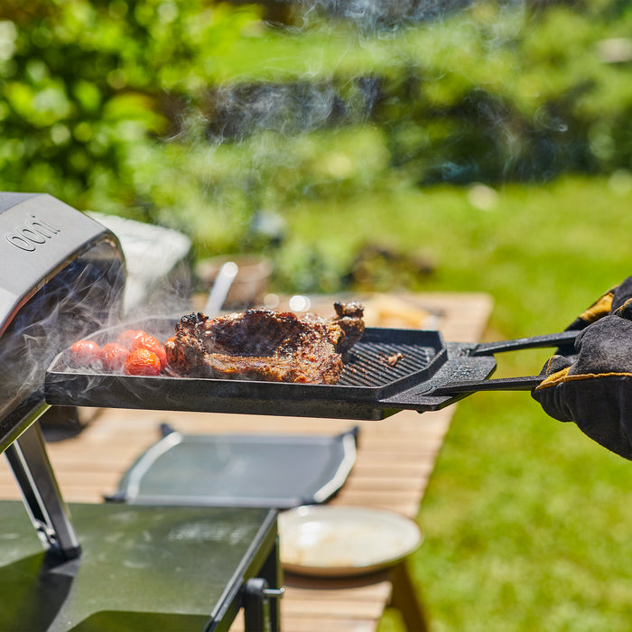 Poêle à griller en fonte, plaque de gril pour barbecue en fonte, accessoires