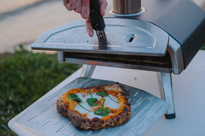 Diavolo Four à granulés pour pizza avec pierre à pizza Thermomètre